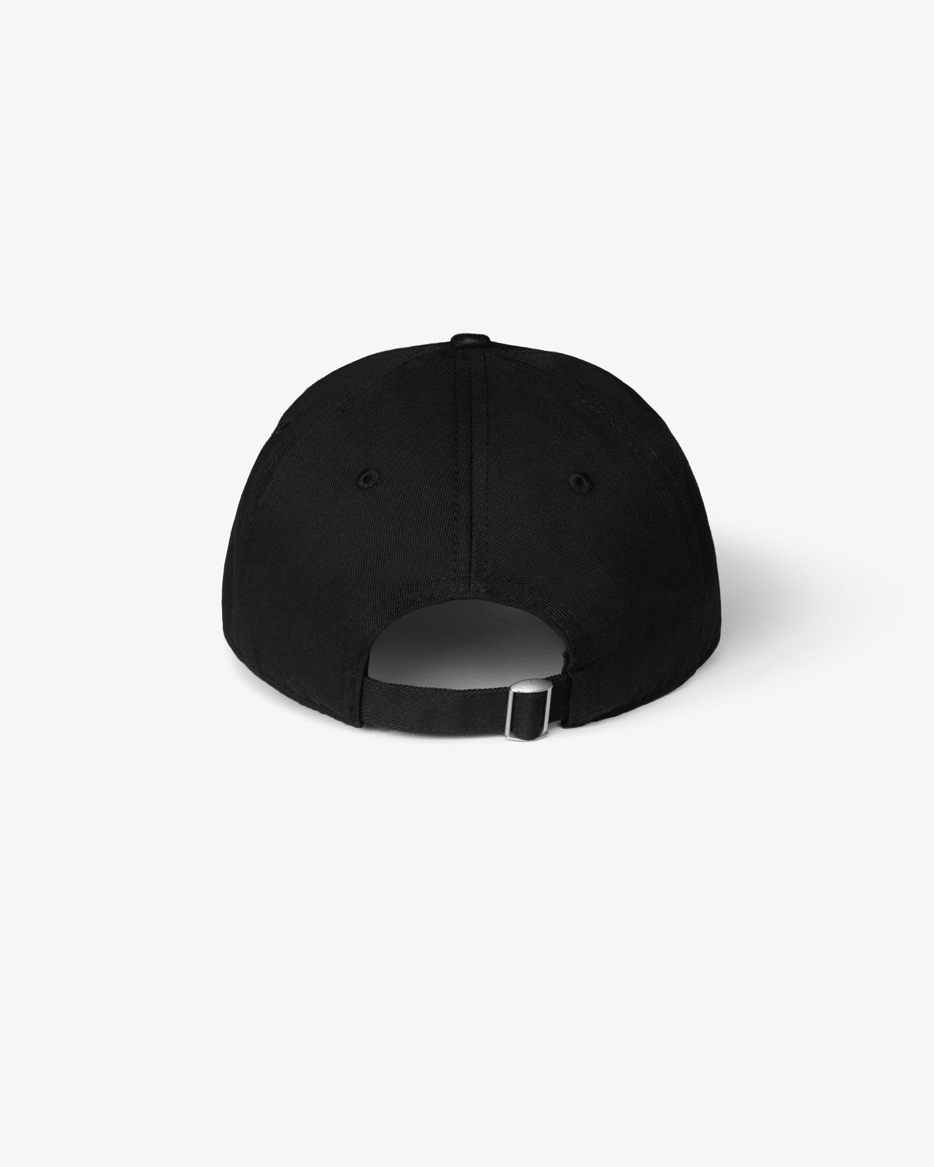 Black cap from behind, on a white background